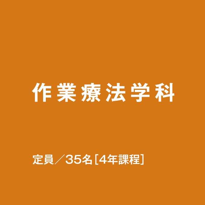 作業療法学科 定員／35名［4年課程］2020年4月から計画中